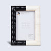 Black White Resin Hand Carved Ridge Picture Frame 4x6 5x7