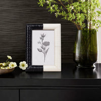 Black White Resin Hand Carved Ridge Picture Frame 4x6 5x7