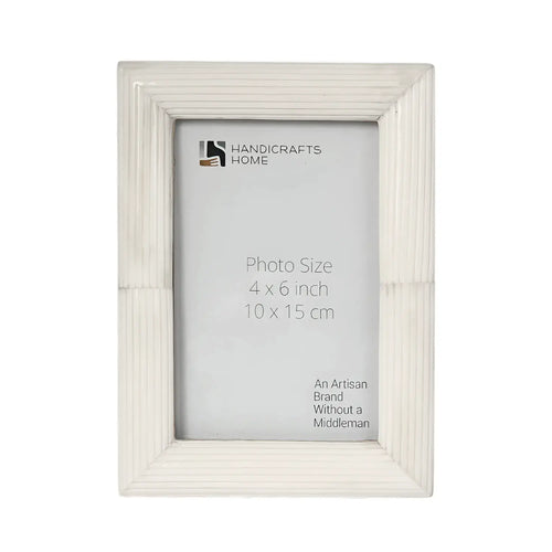 Picture Frame Hand-Carved Collection Bone Inlay White – 3 Sizes