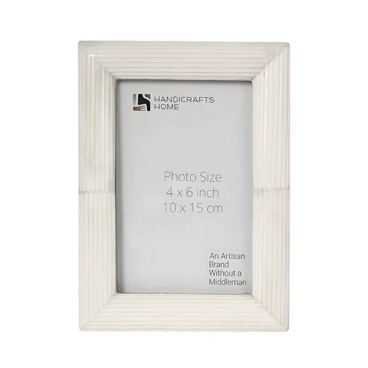 Picture Frame Hand-Carved Collection Bone Inlay White – 3 Sizes