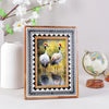 Picture Frame Geometric Collection Wood & Resin Inlay Black & White – 4x6 & 5x7"