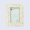 Picture Frame Braided Pattern Collection Bone Inlay White – 4x6 & 5x7"
