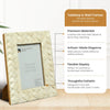 Picture Frame Braided Pattern Collection Bone Inlay White – 4x6 & 5x7"