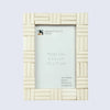 Picture Frame Brick Pattern Collection Bone Inlay White – 4x6 & 5x7"