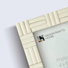 Picture Frame Brick Pattern Collection Bone Inlay White – 4x6 & 5x7"