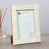 Picture Frame Brick Pattern Collection Bone Inlay White – 4x6 & 5x7"
