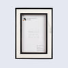 Black White Resin Inlay Picture Frame Layered Border 4x6 5x7