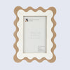 Scalloped Resin Inlay Picture Frame, Brown & White