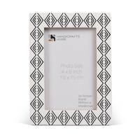Black White Resin Inlay Diamond Arts Picture Frame 4x6 5x7
