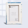 Picture Frame Cosmo Collection Resin Inlay - White & Blue, 4x6, 5x7