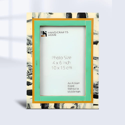 Picture Frames Abstract Ink Art Collection Resin Inlay - Green, 4x6 & 5x7