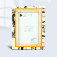 Picture Frames Abstract Ink Art Collection Resin Inlay - Ivory, 4x6 & 5x7