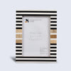 Picture Frame Stripewood Collection Wood & Resin Inlay Black & White – 4x6 & 5x7"