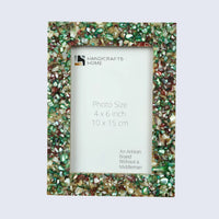 Picture Frame Crush Collection Mother of Pearl & Resin Inlay 4 Colors – 4x6"