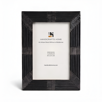 Shagrin Black Horn Inlay Picture Photo Frame 4x6 & 5x7