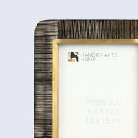 Picture Frame Shagrin Collection Horn Inlay & Brass Brown – 2 Sizes