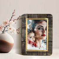 Picture Frame Shagrin Collection Horn Inlay & Brass Brown – 2 Sizes