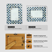 Picture Frame Avant Floral Collection Mother of Pearl & Resin Inlay White – 4x6