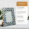 Picture Frame Avant Floral Collection Mother of Pearl & Resin Inlay White – 4x6