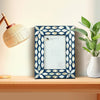 Picture Frame Avant Floral Collection Mother of Pearl & Resin Inlay White – 4x6