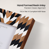Black White Aztec Geometric Wood Resin Picture Frame 4x6 5x7
