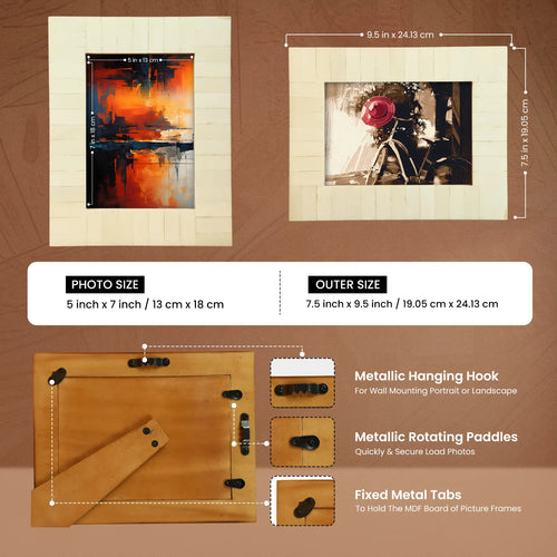 Picture Frame Classic Collection Bone Inlay White – 4x6 & 5x7"Make to Order