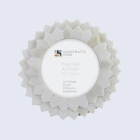 Baby Round Picture Frame Scalloped Radiance Collection - 4" x 4"