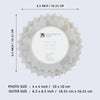 Baby Round Picture Frame Scalloped Radiance Collection - 4" x 4"