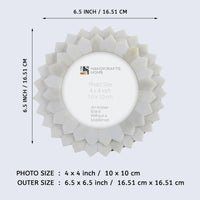 Baby Round Picture Frame Scalloped Radiance Collection - 4" x 4"