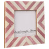 Picture Frame Stylish Chevron Pattern Bone Inlay Purple – 4x4 , 4x6