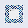 Picture Frame Zigzag Herringbone Collection Bone Inlay Blue & White – 4x6"