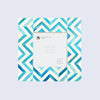 Picture Frame Zigzag Herringbone Collection Bone Inlay Turquoise & White – 4x4 & 4x6"