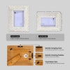 Ivory White Scallop Bone Inlay Frame 4x4 4x6 5x7 Decor