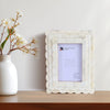 Ivory White Scallop Bone Inlay Frame 4x4 4x6 5x7 Decor