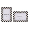 Candy Cane Liquorice Twist Resin Inlay Picture Frame, Black - White, 3 Sizes (Set of 2)