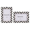 Candy Cane Liquorice Twist Resin Inlay Picture Frame, Black - White, 3 Sizes (Set of 2)