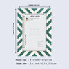 Candy Cane Mint Resin Inlay Picture Frame, Green - White, 3 Sizes (Set of 2)