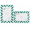 Candy Cane Mint Resin Inlay Picture Frame, Green - White, 3 Sizes (Set of 2)