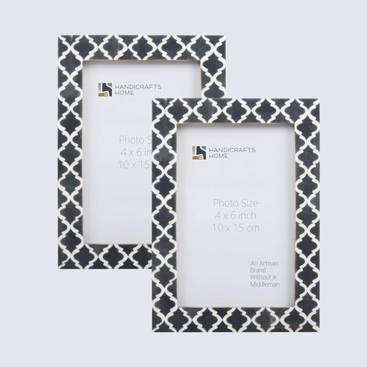 Casablanca Fumar Resin Inlay Picture Frame Set 2
