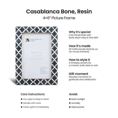 Casablanca Fumar Resin Inlay Picture Frame Set 2