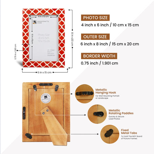 Casablanca Pimienta Resin Inlay Picture Frame Set 2