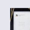Picture Frame Deco Bamboo Collection Resin & Brass Inlay Black – 3 Sizes (Pack of 2)