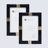 Picture Frame Deco Focus Collection Resin & Brass Inlay Classic Finish – 3 Sizes (Pack of 2)
