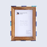Picture Frame Handmade Fairground Carousel Bone Inlay Wood – 4x6 & 5x7"