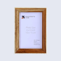 Picture Frame Fairground Exhibit Collection Bone Inlay & Wood Natural – 4x6 & 5x7"
