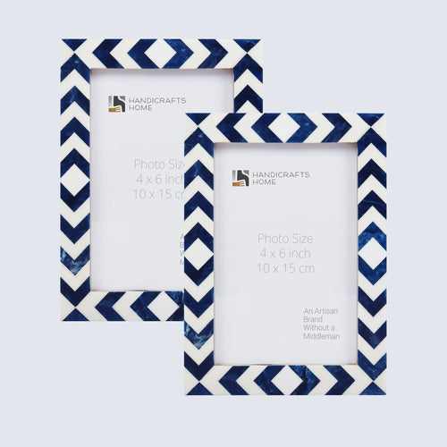 Picture Frame Lisbon Azul Collection Resin Inlay Blue & White – 3 sizes (Pack of 2)