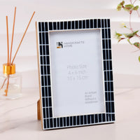 Picture Frame Manhattan Skyline Collection Resin Inlay Black,White – 3 Sizes (Pack of 2)