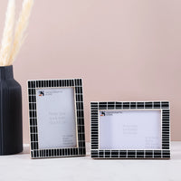 Picture Frame Manhattan Skyline Collection Resin Inlay Black,White – 3 Sizes (Pack of 2)
