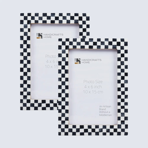 Picture Frame Manhattan Taxi Collection Resin Inlay Black & White – 3 Sizes (Pack of 2)