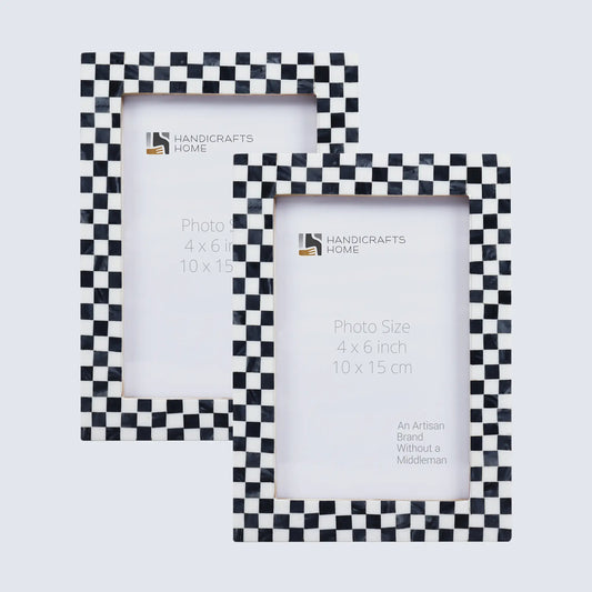 Picture Frame Manhattan Taxi Collection Resin Inlay Black & White – 3 Sizes (Pack of 2)